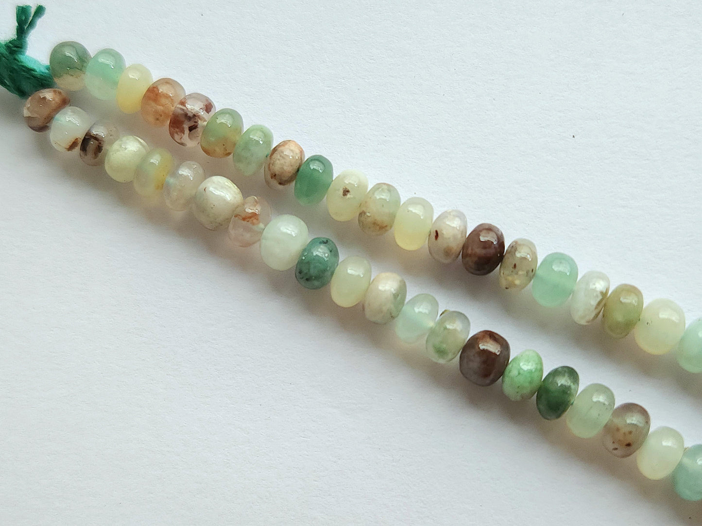 Natural Aquaplase Smooth Rondelle Beads
