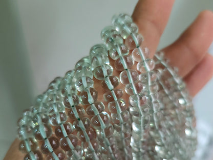 Green Amethyst Smooth Rondelle Beads