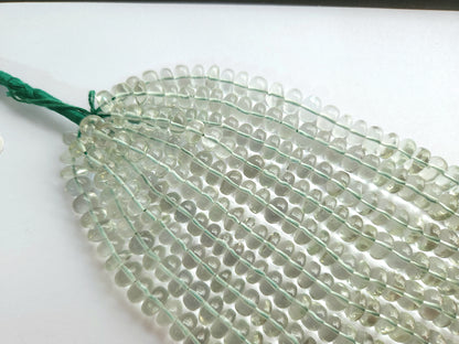 Green Amethyst Smooth Rondelle Beads