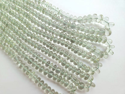 Green Amethyst Smooth Rondelle Beads