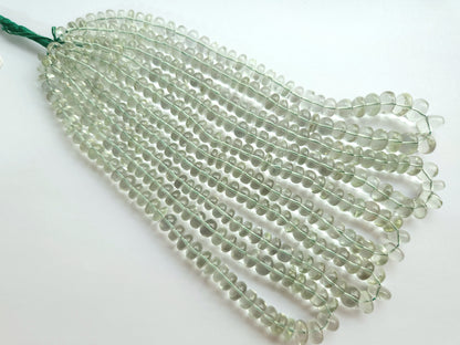 Green Amethyst Smooth Rondelle Beads
