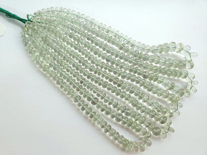 Green Amethyst Smooth Rondelle Beads