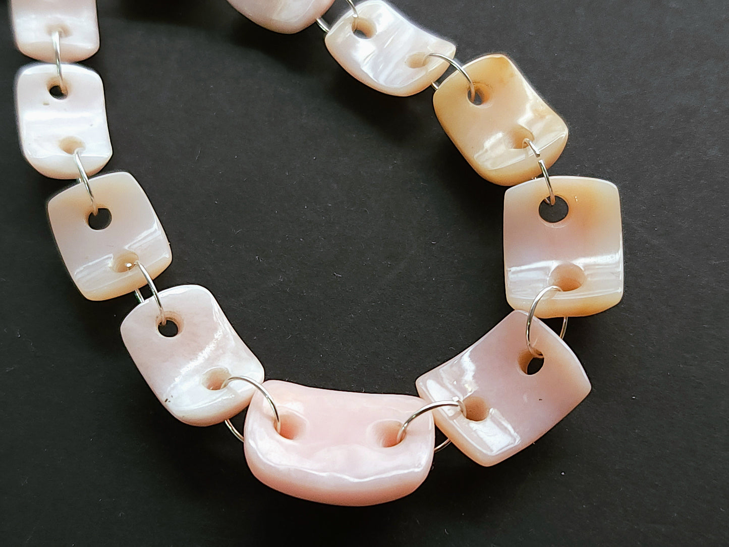 Natural Pink Opal Bridge Shape Beads