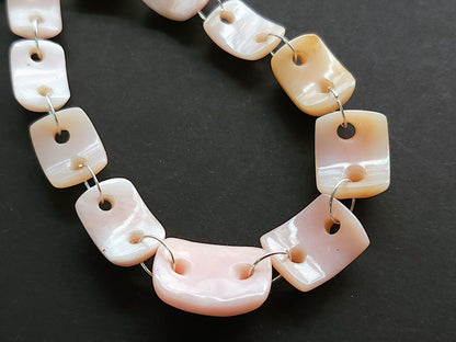 Natural Pink Opal Bridge Shape Beads