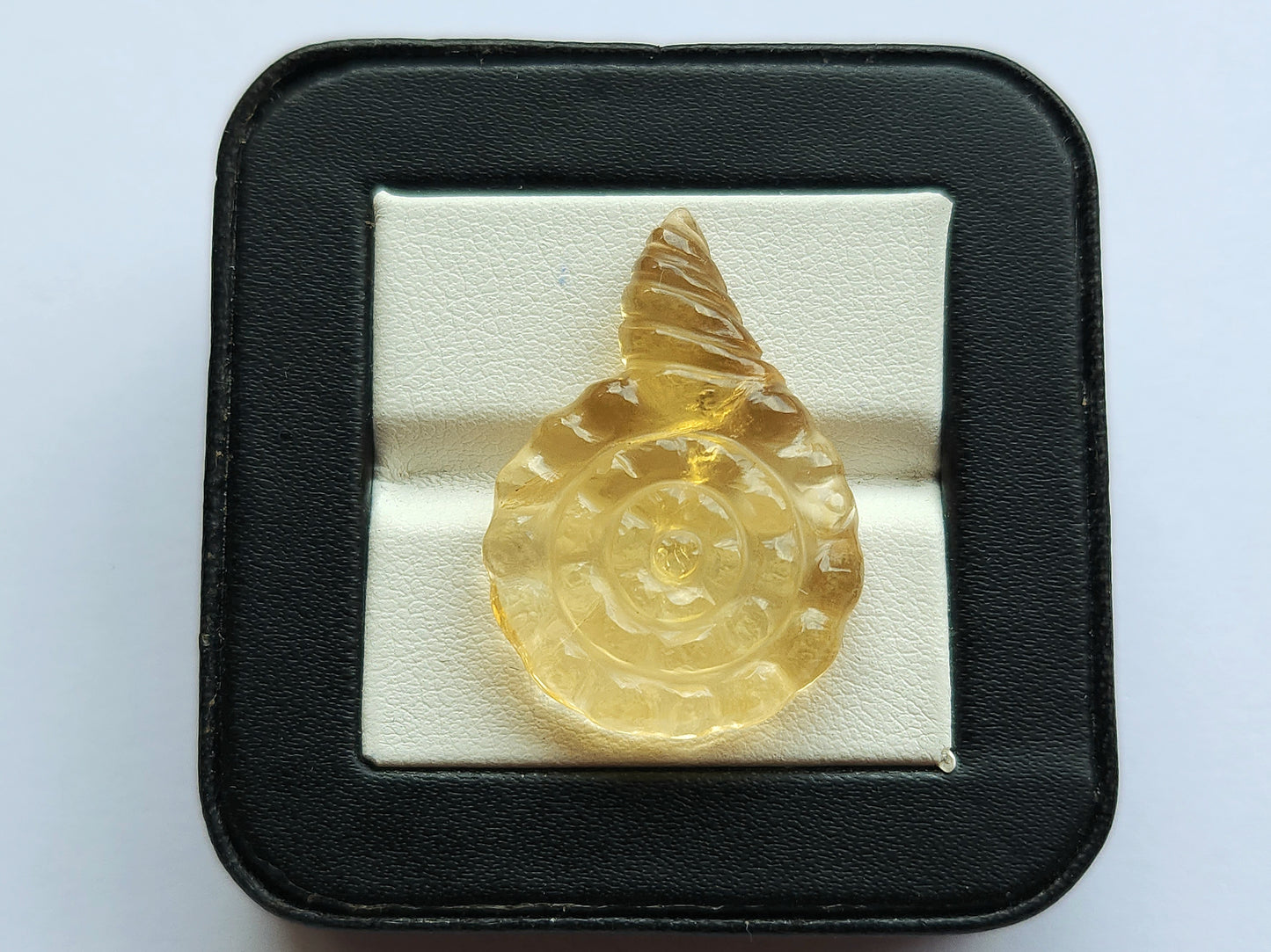 Natural Citrine Sea Shell Carving