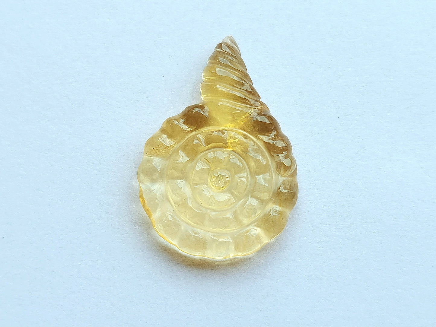 Natural Citrine Sea Shell Carving