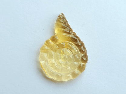 Natural Citrine Sea Shell Carving