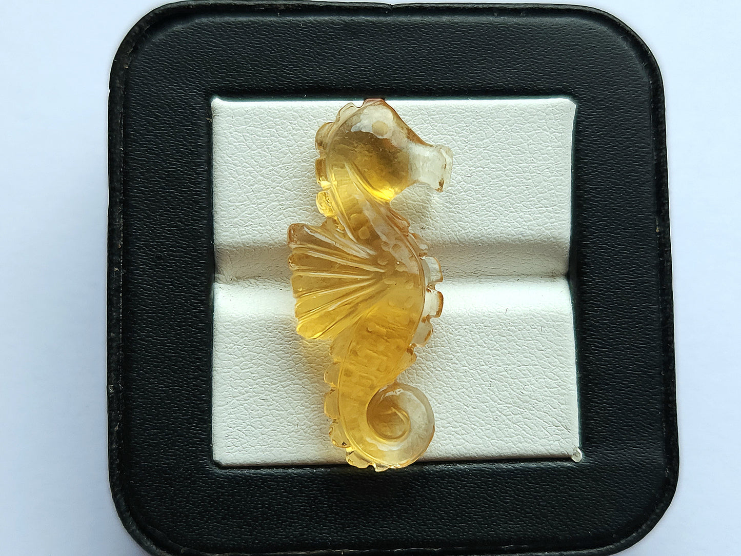 Natural Citrine Carved Sea Horse | Fish Carvings | Matching Pair