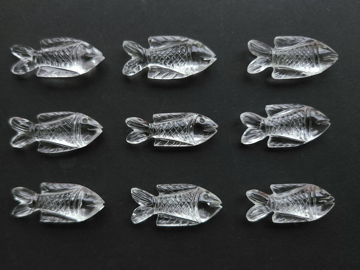 Natural Crystal Quartz Hand-Carved Fish | Fish Carvings