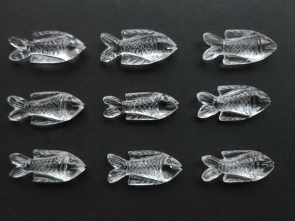 Natural Crystal Quartz Hand-Carved Fish | Fish Carvings