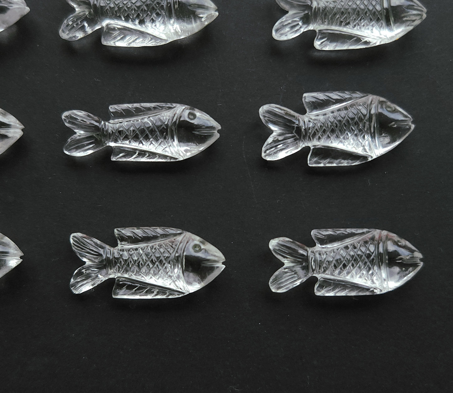 Natural Crystal Quartz Hand-Carved Fish | Fish Carvings