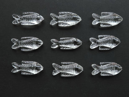 Natural Crystal Quartz Hand-Carved Fish | Fish Carvings