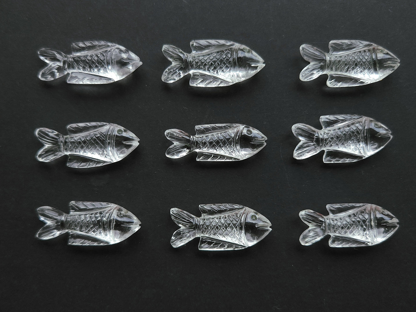 Natural Crystal Quartz Hand-Carved Fish | Fish Carvings