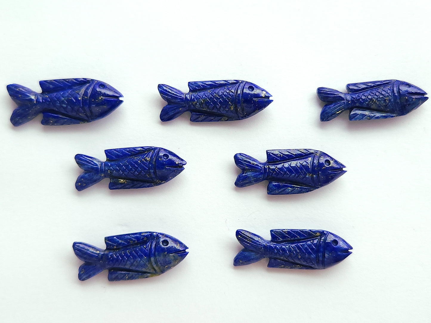 Natural Lapis Lazuli Hand-Carved Fish | Fish Carvings