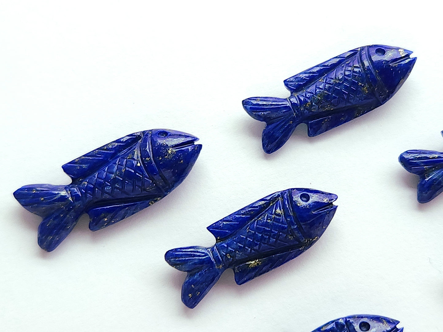 Natural Lapis Lazuli Hand-Carved Fish | Fish Carvings