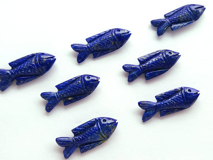 Natural Lapis Lazuli Hand-Carved Fish | Fish Carvings