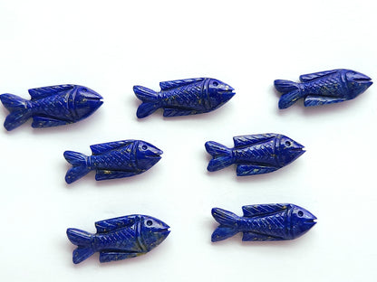 Natural Lapis Lazuli Hand-Carved Fish | Fish Carvings