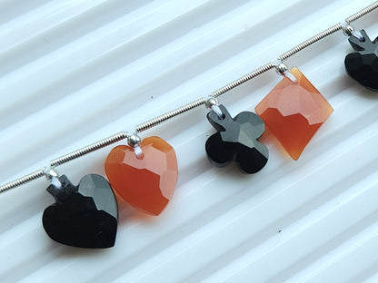 Natural Onyx Cards Suite Faceted Beads | Faceted Briolette