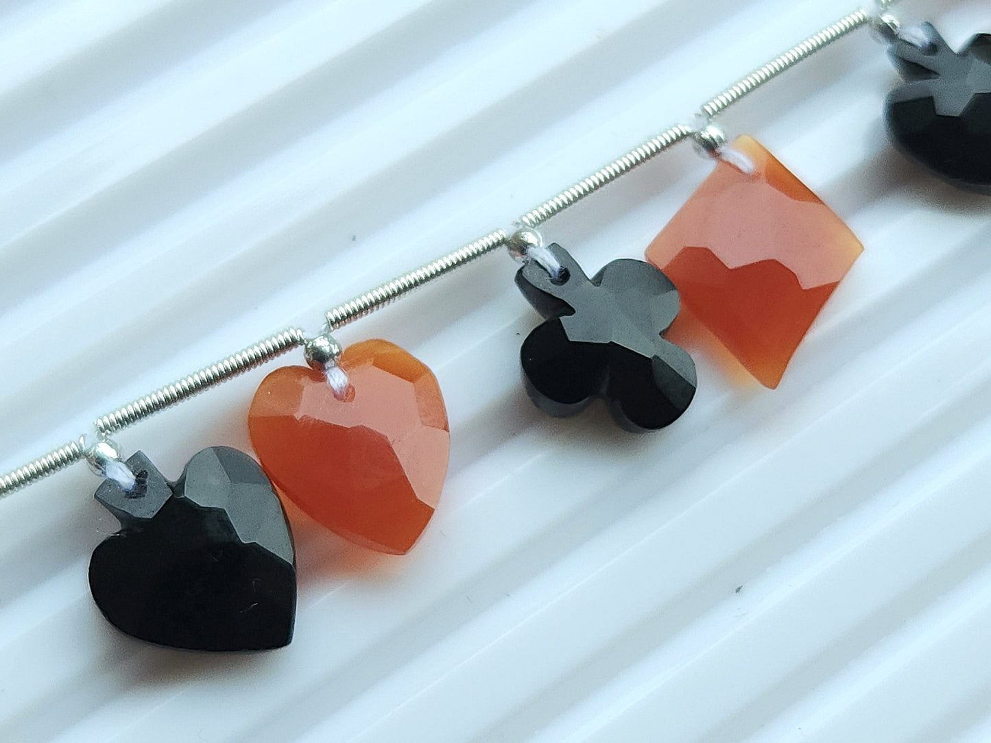 Natural Onyx Cards Suite Faceted Beads | Faceted Briolette