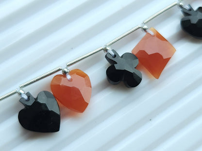 Natural Onyx Cards Suite Faceted Beads | Faceted Briolette