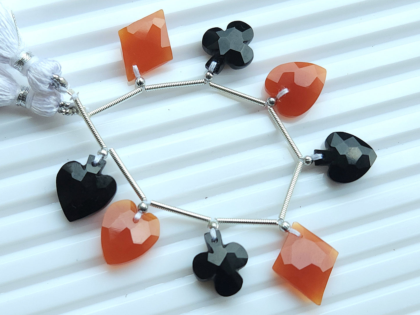 Natural Onyx Cards Suite Faceted Beads | Faceted Briolette