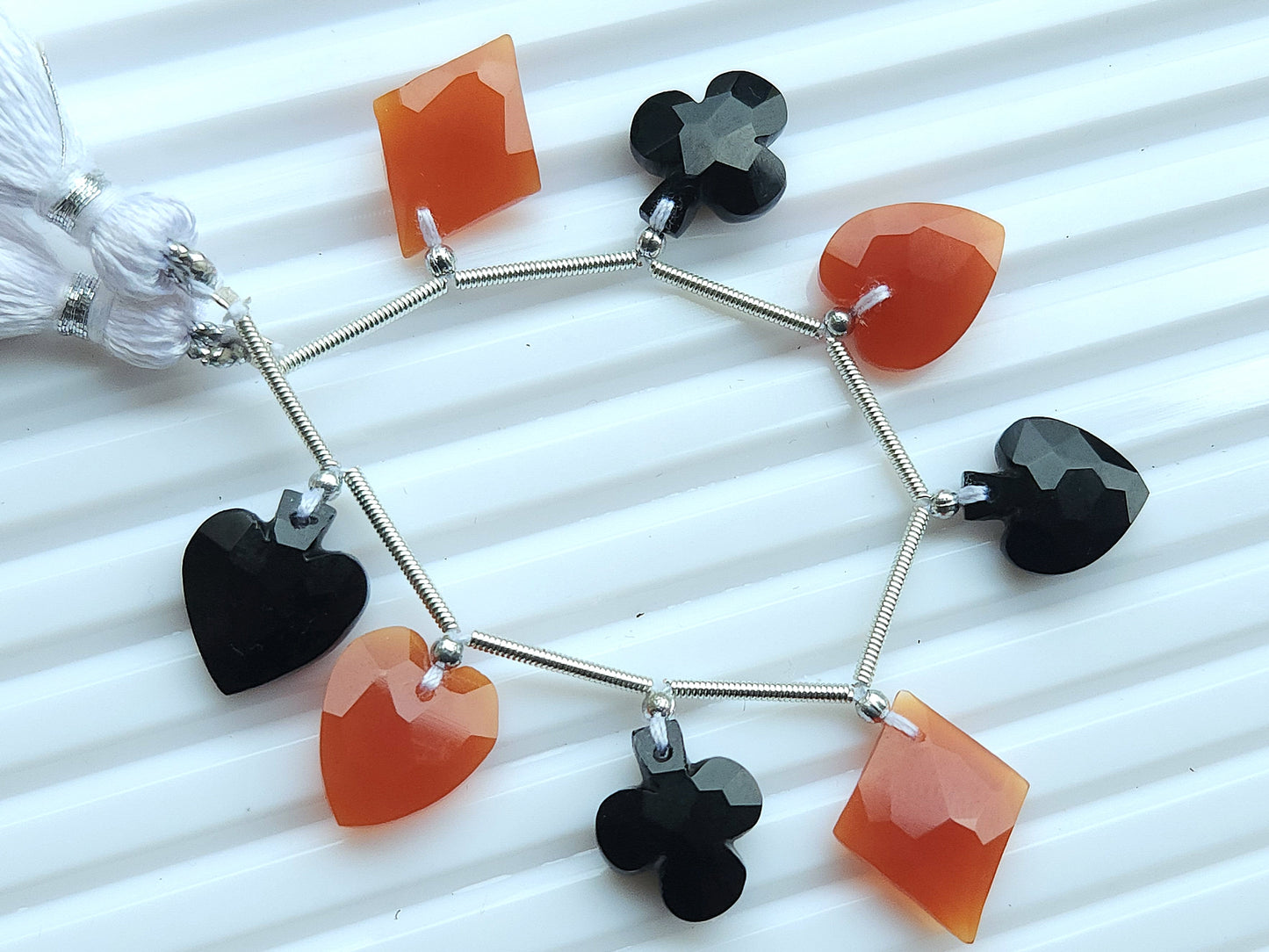 Natural Onyx Cards Suite Faceted Beads | Faceted Briolette