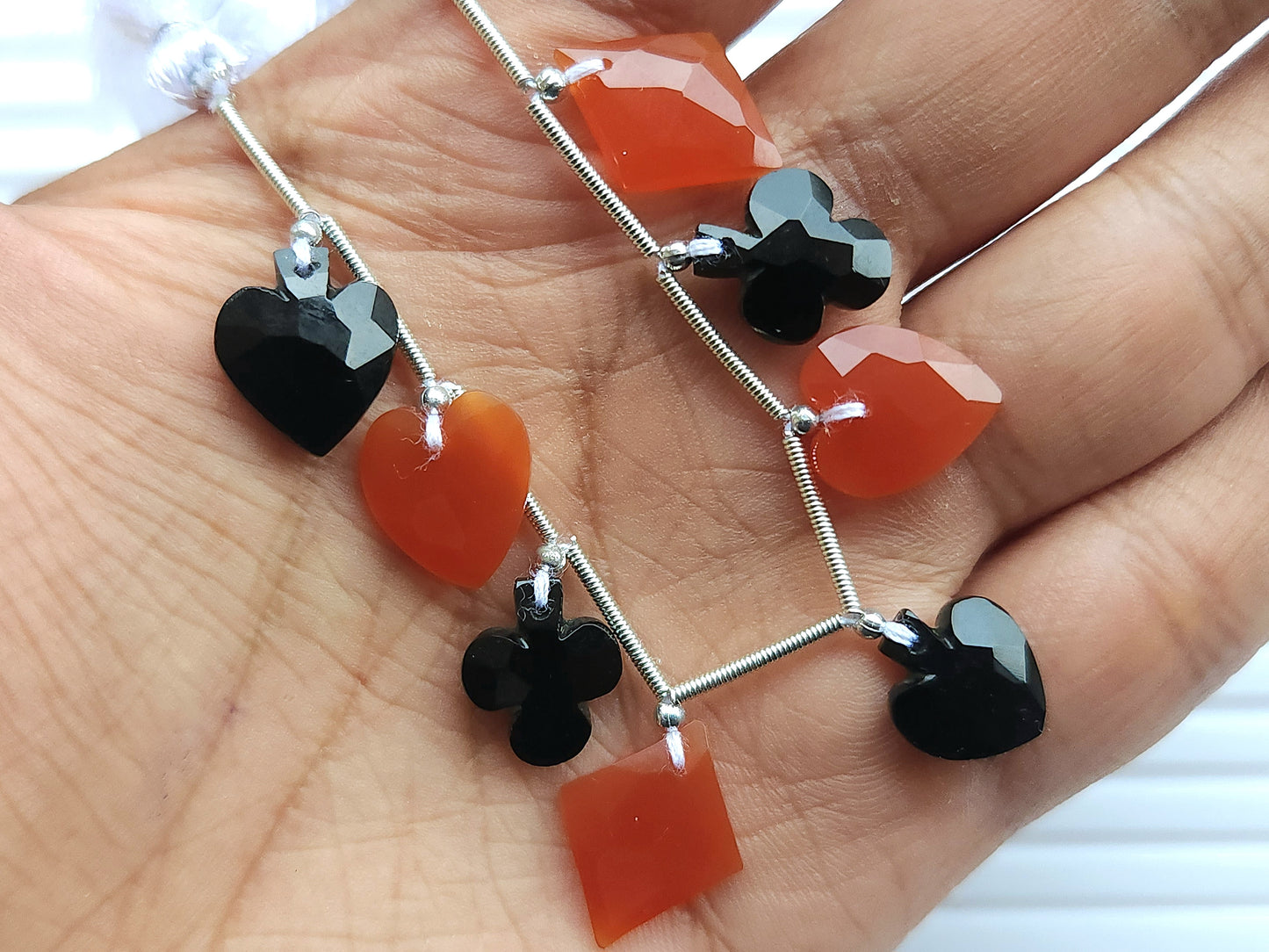 Natural Onyx Cards Suite Faceted Beads | Faceted Briolette