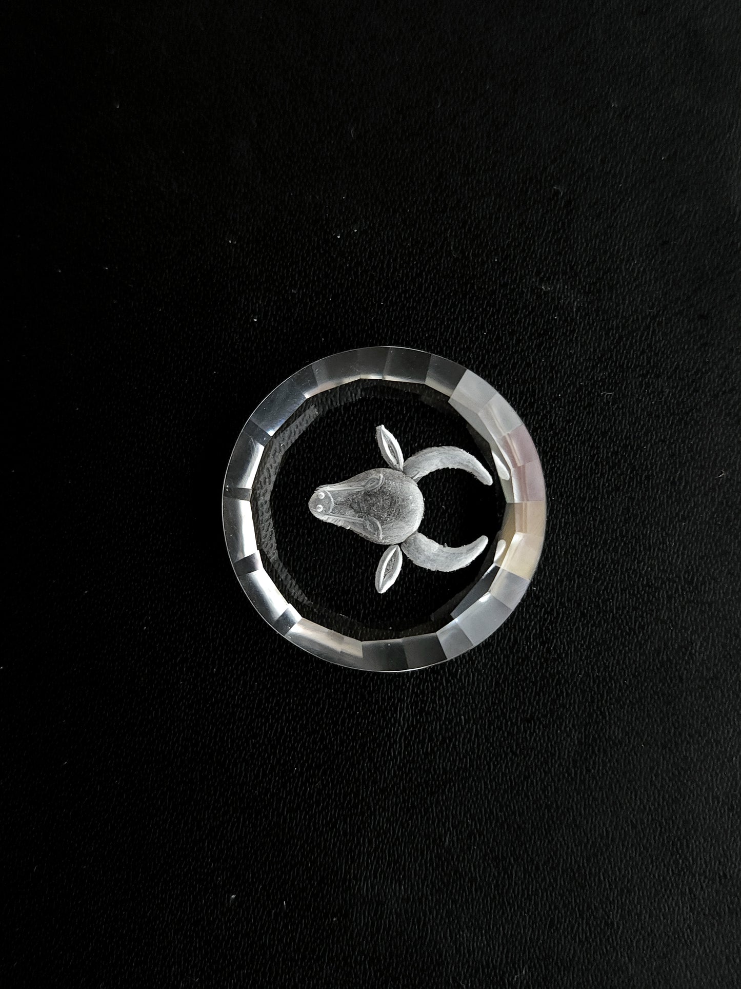 Natural Crystal Quartz Reverse Intaglio/Carving | Taurus Zodiac Sign