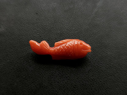 Natural Italian Coral Fish Carvings for Pendants & Charms