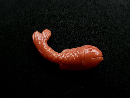 Natural Italian Coral Fish Carvings for Pendants & Charms