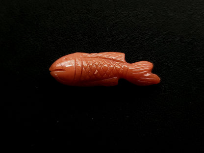 Natural Italian Coral Fish Carvings for Pendants & Charms