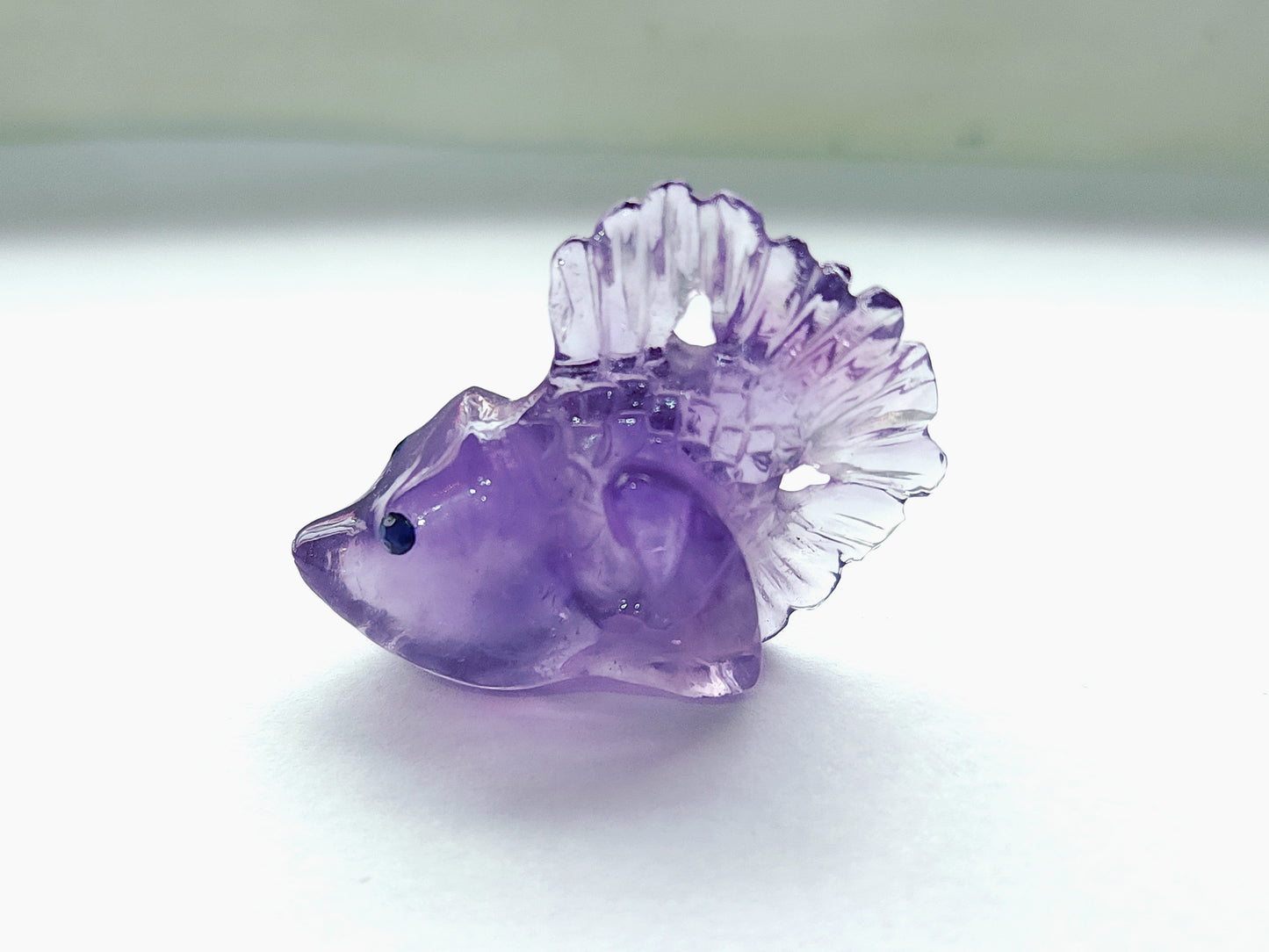 Natural Amethyst Hand-Carved Fishes | Unique Fish Carvings Design