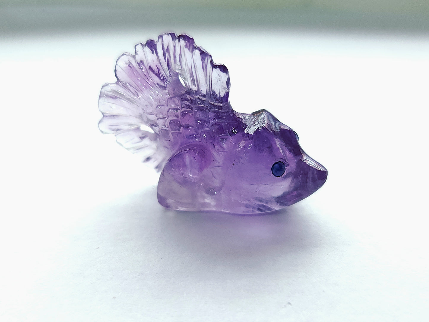 Natural Amethyst Hand-Carved Fishes | Unique Fish Carvings Design