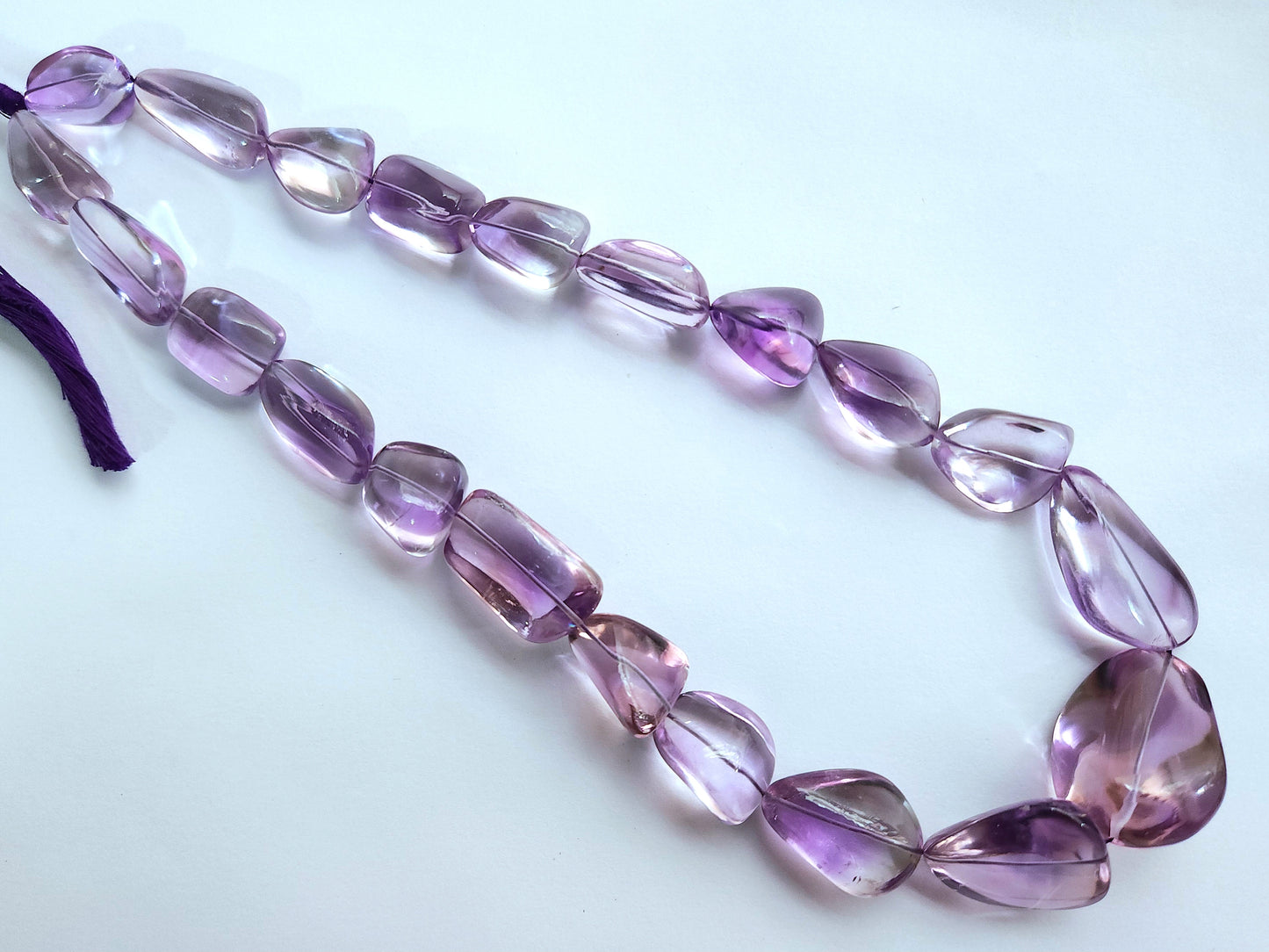 Natural Amethyst Smooth Tumble/Nuggets Shape Beads  Gemstone