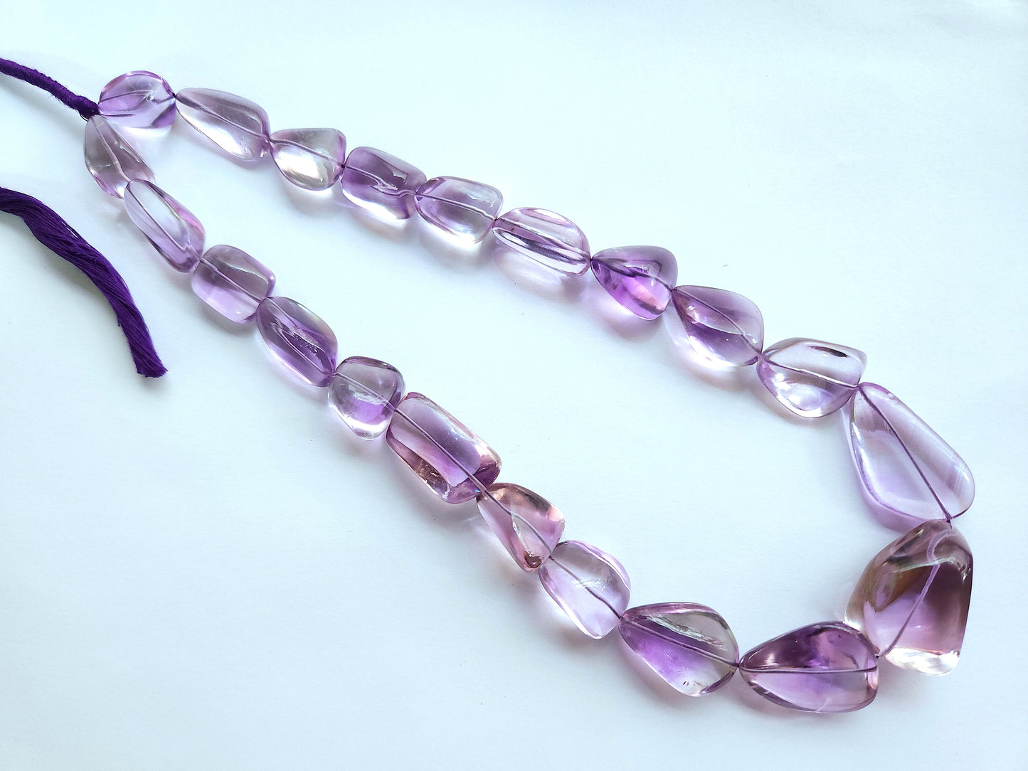 Natural Amethyst Smooth Tumble/Nuggets Shape Beads  Gemstone