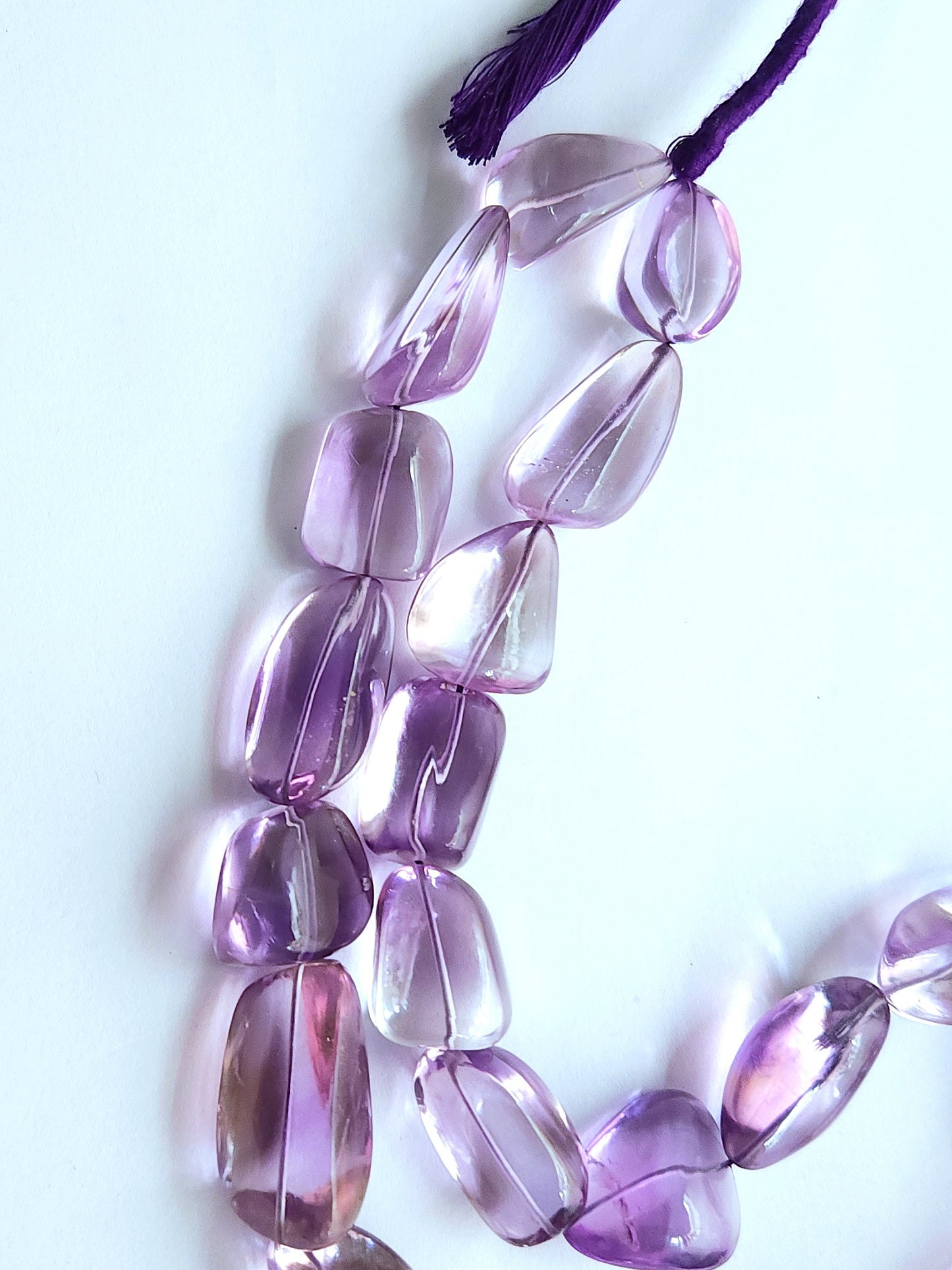 Natural Amethyst Smooth Tumble/Nuggets Shape Beads  Gemstone