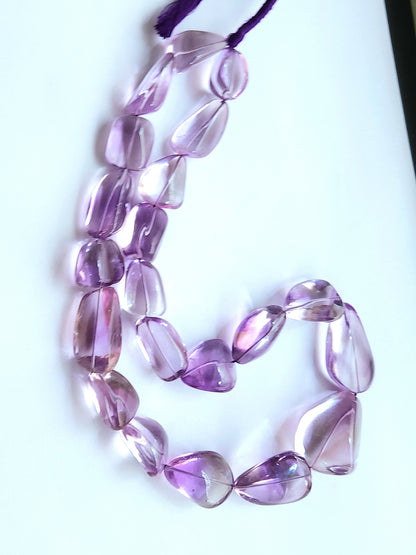 Natural Amethyst Smooth Tumble/Nuggets Shape Beads  Gemstone