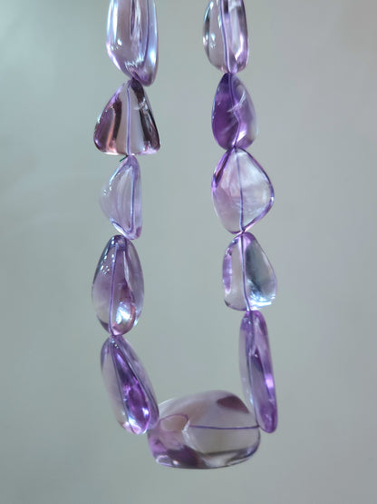 Natural Amethyst Smooth Tumble/Nuggets Shape Beads  Gemstone