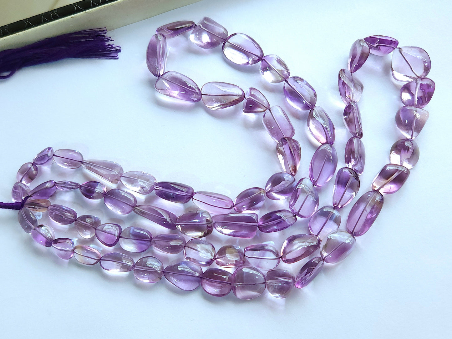 Natural Amethyst Smooth Tumble/Nuggets Shape Beads  Gemstone