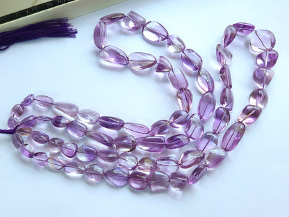 Natural Amethyst Smooth Tumble/Nuggets Shape Beads  Gemstone