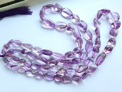 Natural Amethyst Smooth Tumble/Nuggets Shape Beads  Gemstone