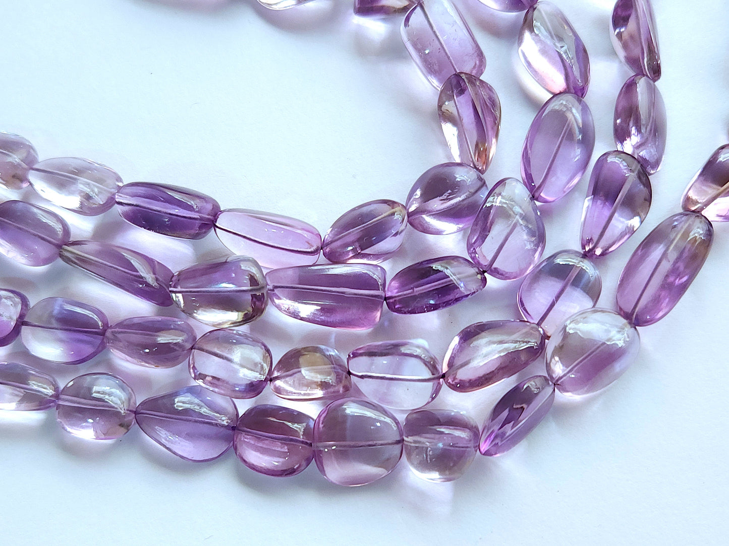 Natural Amethyst Smooth Tumble/Nuggets Shape Beads  Gemstone