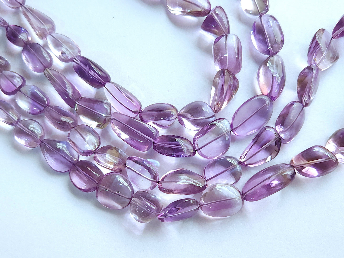 Natural Amethyst Smooth Tumble/Nuggets Shape Beads  Gemstone