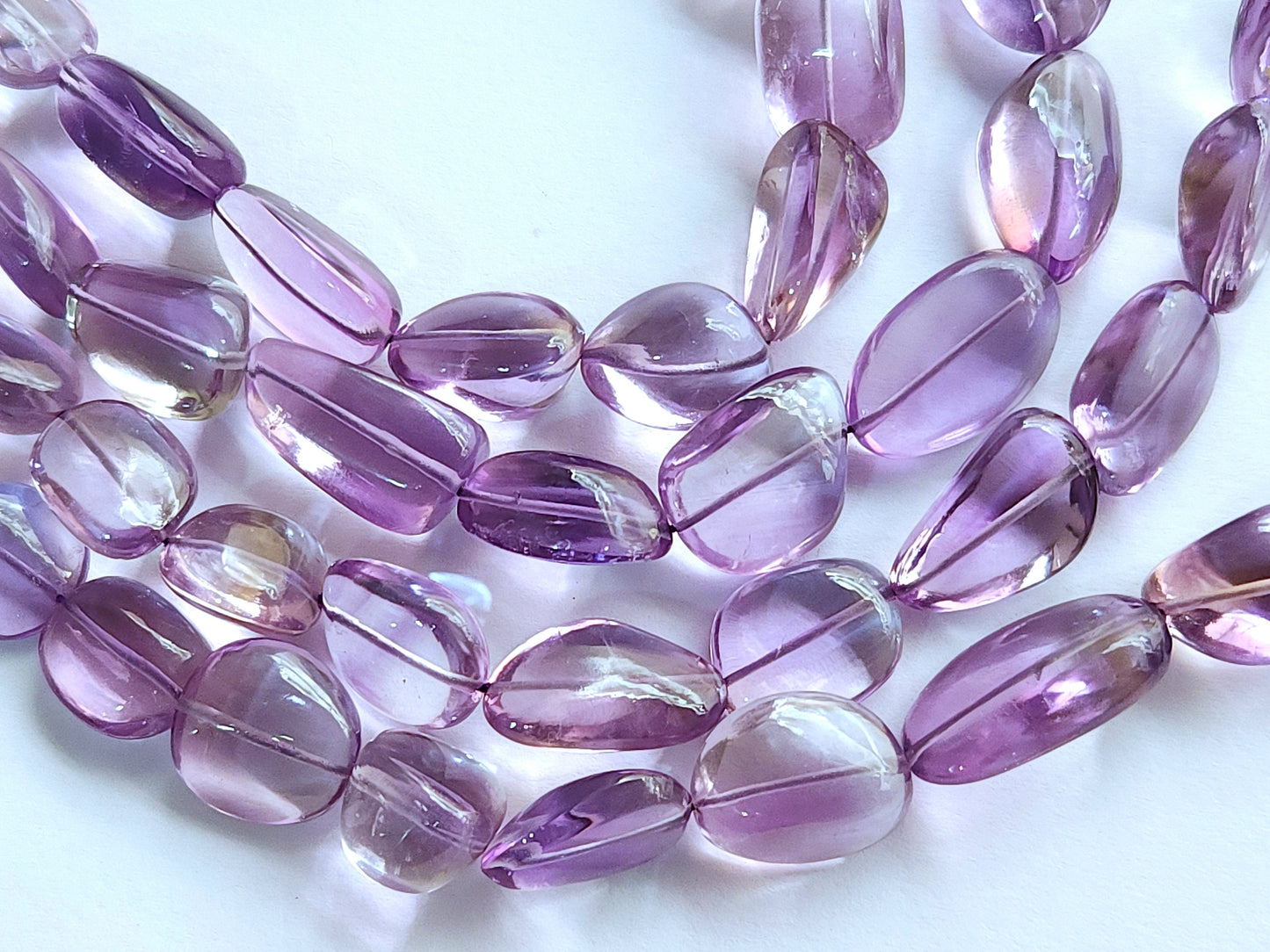Natural Amethyst Smooth Tumble/Nuggets Shape Beads  Gemstone