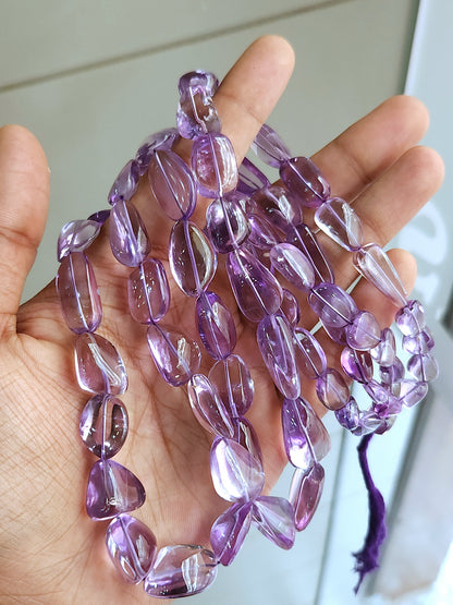 Natural Amethyst Smooth Tumble/Nuggets Shape Beads  Gemstone