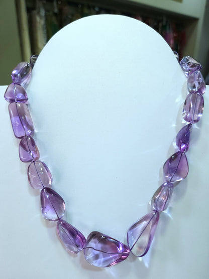 Natural Amethyst Smooth Tumble/Nuggets Shape Beads  Gemstone
