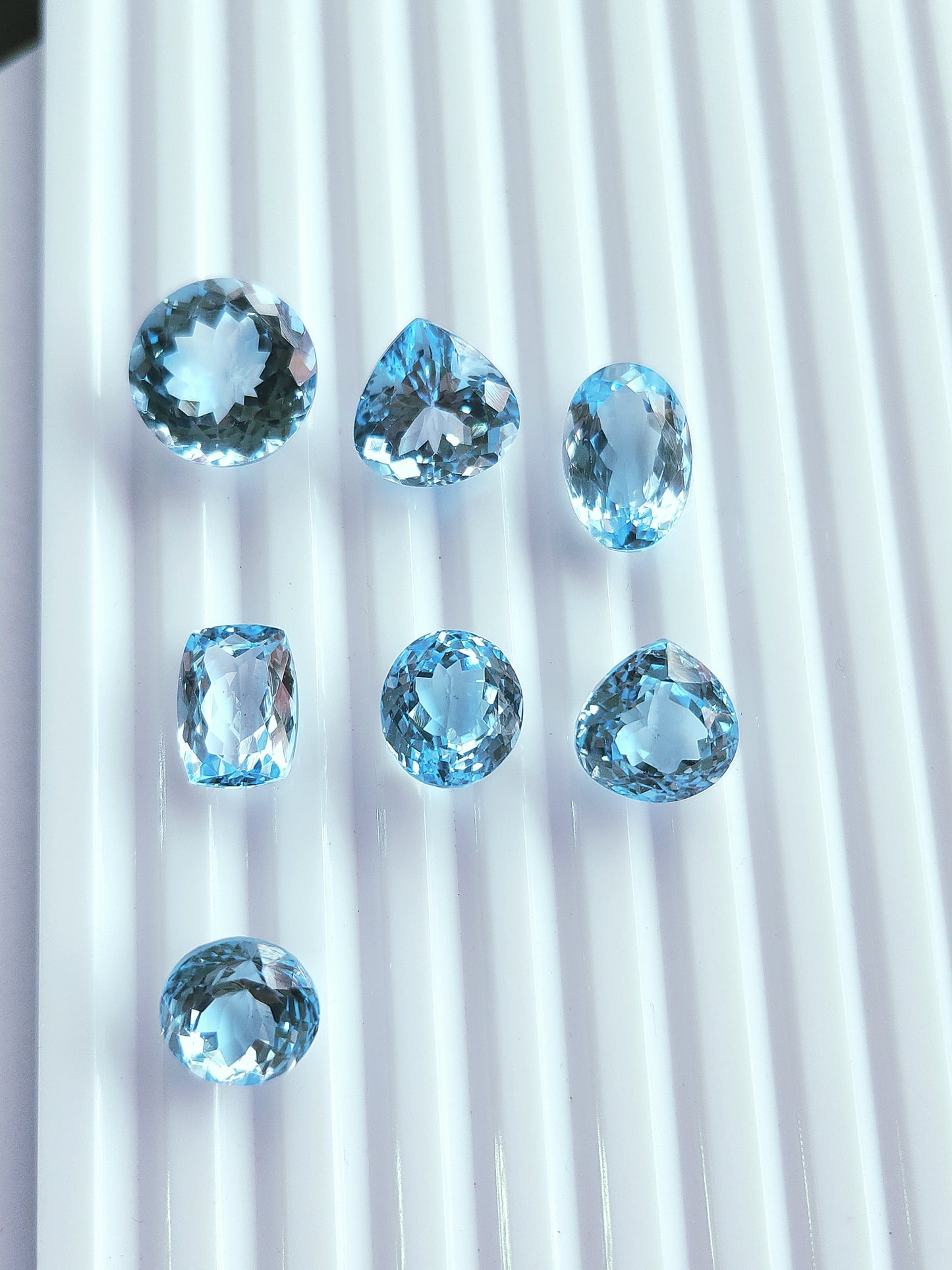 Natural Sky Blue Topaz Loose Pieces Gemstone | 11 To 15 MM