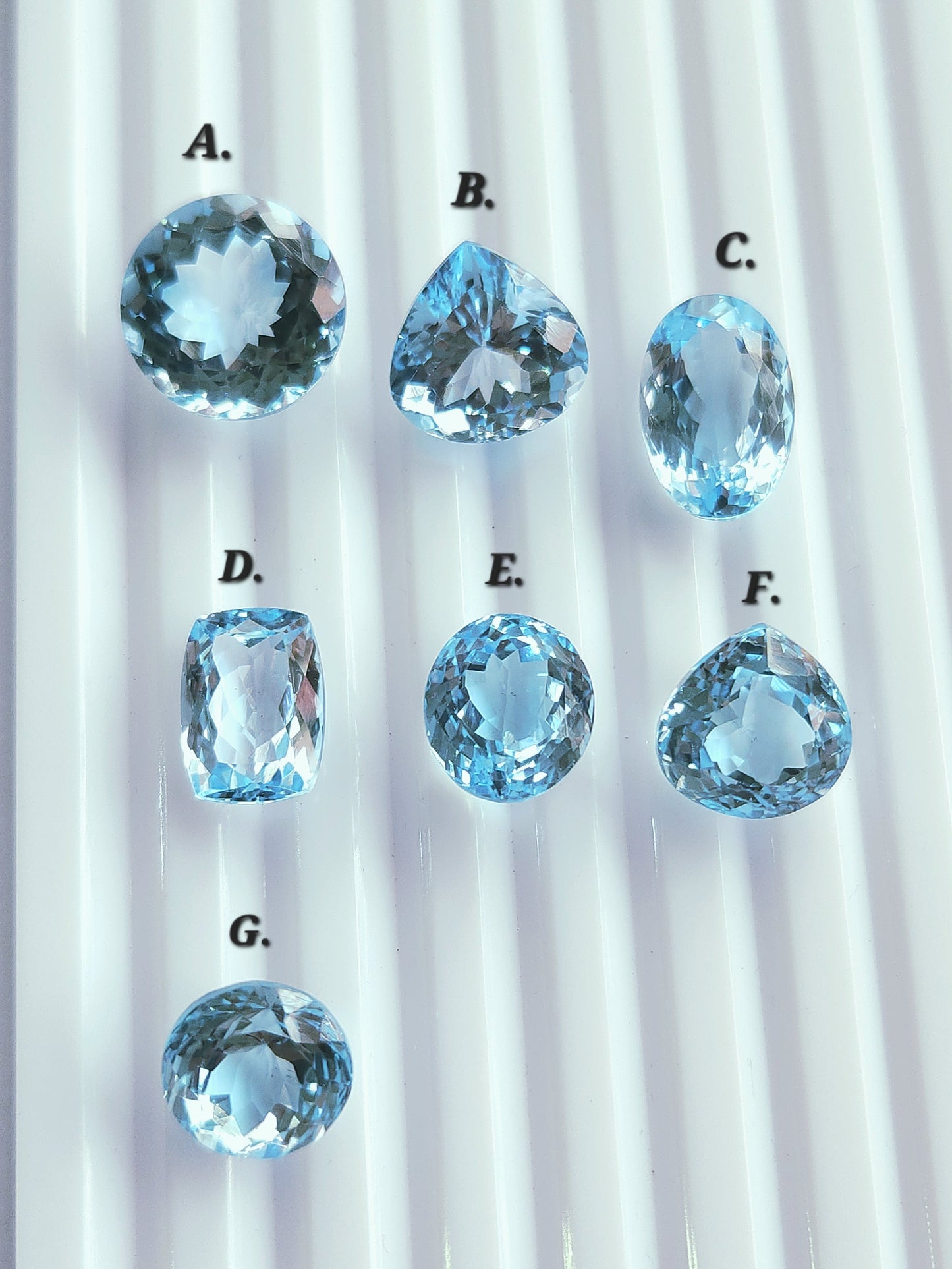 Natural Sky Blue Topaz Loose Pieces Gemstone | 11 To 15 MM