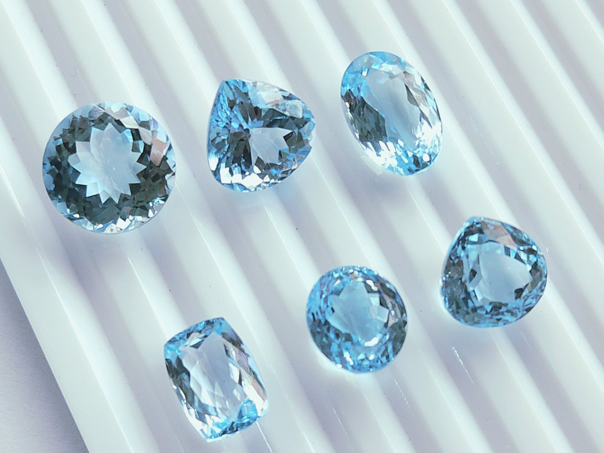 Natural Blue Topaz Loose Pieces | 11 To 15 MM | Sky Blue Topaz Gemstone Lot For Pendants, Charms & Jewelry Making