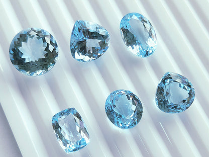 Natural Sky Blue Topaz Loose Pieces Gemstone | 11 To 15 MM